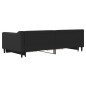 vidaXL Tagesbett Ausziehbar mit Schubladen Schwarz 100x200 cm Stoff vidaXL Tagesbett Ausziehbar mit Schubladen Schwarz 100x200 cm Stoff