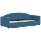 vidaXL Tagesbett Ausziehbar mit Schubladen Blau 80x200 cm Samt vidaXL Tagesbett Ausziehbar mit Schubladen Blau 80x200 cm Samt