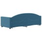 vidaXL Tagesbett Ausziehbar mit Schubladen Blau 80x200 cm Samt vidaXL Tagesbett Ausziehbar mit Schubladen Blau 80x200 cm Samt