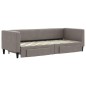 vidaXL Tagesbett Ausziehbar mit Schubladen Taupe 80x200 cm Stoff vidaXL Tagesbett Ausziehbar mit Schubladen Taupe 80x200 cm Stoff