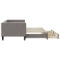 vidaXL Tagesbett Ausziehbar mit Schubladen Taupe 80x200 cm Stoff vidaXL Tagesbett Ausziehbar mit Schubladen Taupe 80x200 cm Stoff