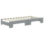vidaXL Tagesbett Ausziehbar mit Schubladen Hellgrau 80x200 cm Stoff vidaXL Tagesbett Ausziehbar mit Schubladen Hellgrau 80x200 cm Stoff