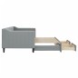 vidaXL Tagesbett Ausziehbar mit Schubladen Hellgrau 80x200 cm Stoff vidaXL Tagesbett Ausziehbar mit Schubladen Hellgrau 80x200 cm Stoff