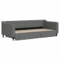 vidaXL Tagesbett Ausziehbar mit Schubladen Dunkelgrau 90x200 cm Stoff vidaXL Tagesbett Ausziehbar mit Schubladen Dunkelgrau 90x200 cm Stoff