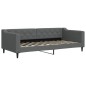 vidaXL Tagesbett Ausziehbar mit Schubladen Dunkelgrau 90x200 cm Stoff vidaXL Tagesbett Ausziehbar mit Schubladen Dunkelgrau 90x200 cm Stoff