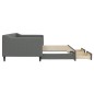 vidaXL Tagesbett Ausziehbar mit Schubladen Dunkelgrau 90x200 cm Stoff vidaXL Tagesbett Ausziehbar mit Schubladen Dunkelgrau 90x200 cm Stoff