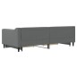 vidaXL Tagesbett Ausziehbar mit Schubladen Dunkelgrau 90x200 cm Stoff vidaXL Tagesbett Ausziehbar mit Schubladen Dunkelgrau 90x200 cm Stoff