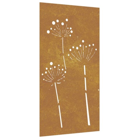 vidaXL Garten-Wanddeko 105x155 cm Cortenstahl Blumen-Design