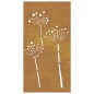 vidaXL Garten-Wanddeko 105x155 cm Cortenstahl Blumen-Design vidaXL Garten-Wanddeko 105x155 cm Cortenstahl Blumen-Design