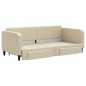 vidaXL Tagesbett Ausziehbar mit Schubladen Creme 90x200 cm Stoff vidaXL Tagesbett Ausziehbar mit Schubladen Creme 90x200 cm Stoff
