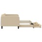 vidaXL Tagesbett Ausziehbar mit Schubladen Creme 90x200 cm Stoff vidaXL Tagesbett Ausziehbar mit Schubladen Creme 90x200 cm Stoff