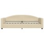 vidaXL Tagesbett Ausziehbar mit Schubladen Creme 80x200 cm Stoff vidaXL Tagesbett Ausziehbar mit Schubladen Creme 80x200 cm Stoff