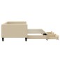 vidaXL Tagesbett Ausziehbar mit Schubladen Creme 90x200 cm Stoff vidaXL Tagesbett Ausziehbar mit Schubladen Creme 90x200 cm Stoff