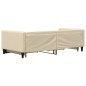 vidaXL Tagesbett Ausziehbar mit Schubladen Creme 90x200 cm Stoff vidaXL Tagesbett Ausziehbar mit Schubladen Creme 90x200 cm Stoff