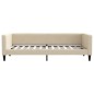 vidaXL Tagesbett Ausziehbar mit Schubladen Creme 90x200 cm Stoff vidaXL Tagesbett Ausziehbar mit Schubladen Creme 90x200 cm Stoff