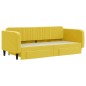 vidaXL Tagesbett Ausziehbar mit Schubladen Gelb 90x200 cm Samt vidaXL Tagesbett Ausziehbar mit Schubladen Gelb 90x200 cm Samt