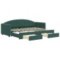 vidaXL Tagesbett Ausziehbar mit Schubladen Dunkelgrün 80x200 cm Samt vidaXL Tagesbett Ausziehbar mit Schubladen Dunkelgrün 80x200 cm Samt