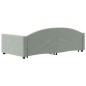 vidaXL Tagesbett Ausziehbar mit Schubladen Hellgrau 100x200 cm Samt vidaXL Tagesbett Ausziehbar mit Schubladen Hellgrau 100x200 cm Samt