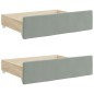vidaXL Tagesbett Ausziehbar mit Schubladen Hellgrau 100x200 cm Samt vidaXL Tagesbett Ausziehbar mit Schubladen Hellgrau 100x200 cm Samt