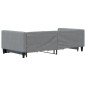 vidaXL Tagesbett Ausziehbar mit Schubladen Hellgrau 100x200 cm Stoff vidaXL Tagesbett Ausziehbar mit Schubladen Hellgrau 100x200 cm Stoff