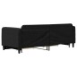 vidaXL Tagesbett Ausziehbar mit Schubladen Schwarz 80x200 cm Stoff vidaXL Tagesbett Ausziehbar mit Schubladen Schwarz 80x200 cm Stoff