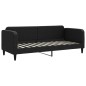 vidaXL Tagesbett Ausziehbar mit Schubladen Schwarz 80x200 cm Stoff vidaXL Tagesbett Ausziehbar mit Schubladen Schwarz 80x200 cm Stoff