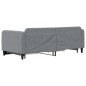 vidaXL Tagesbett Ausziehbar mit Schubladen Hellgrau 90x200 cm Stoff vidaXL Tagesbett Ausziehbar mit Schubladen Hellgrau 90x200 cm Stoff
