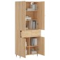 Highboard Sonoma-Eiche 69,5x34x180 cm Holzwerkstoff Highboard Sonoma-Eiche 69,5x34x180 cm Holzwerkstoff