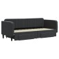 vidaXL Tagesbett Ausziehbar mit Schubladen Schwarz 80x200 cm Samt vidaXL Tagesbett Ausziehbar mit Schubladen Schwarz 80x200 cm Samt