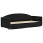vidaXL Tagesbett Ausziehbar mit Schubladen Schwarz 90x190 cm Samt vidaXL Tagesbett Ausziehbar mit Schubladen Schwarz 90x190 cm Samt