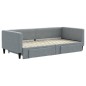 vidaXL Tagesbett Ausziehbar mit Schubladen Hellgrau 90x190 cm Stoff vidaXL Tagesbett Ausziehbar mit Schubladen Hellgrau 90x190 cm Stoff