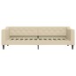 vidaXL Tagesbett Ausziehbar mit Schubladen Creme 80x200 cm Stoff vidaXL Tagesbett Ausziehbar mit Schubladen Creme 80x200 cm Stoff