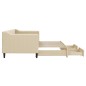 vidaXL Tagesbett Ausziehbar mit Schubladen Creme 80x200 cm Stoff vidaXL Tagesbett Ausziehbar mit Schubladen Creme 80x200 cm Stoff