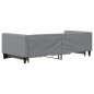 vidaXL Tagesbett Ausziehbar mit Schubladen Hellgrau 90x200 cm Stoff