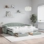 vidaXL Tagesbett Ausziehbar mit Schubladen Hellgrau 90x200 cm Samt vidaXL Tagesbett Ausziehbar mit Schubladen Hellgrau 90x200 cm Samt