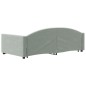vidaXL Tagesbett Ausziehbar mit Schubladen Hellgrau 90x200 cm Samt vidaXL Tagesbett Ausziehbar mit Schubladen Hellgrau 90x200 cm Samt