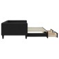 vidaXL Tagesbett Ausziehbar mit Schubladen Schwarz 100x200 cm Stoff vidaXL Tagesbett Ausziehbar mit Schubladen Schwarz 100x200 cm Stoff