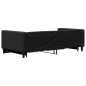 vidaXL Tagesbett Ausziehbar mit Schubladen Schwarz 100x200 cm Stoff vidaXL Tagesbett Ausziehbar mit Schubladen Schwarz 100x200 cm Stoff