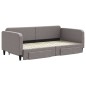 vidaXL Tagesbett Ausziehbar mit Schubladen Taupe 100x200 cm Stoff vidaXL Tagesbett Ausziehbar mit Schubladen Taupe 100x200 cm Stoff