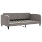 vidaXL Tagesbett Ausziehbar mit Schubladen Taupe 100x200 cm Stoff vidaXL Tagesbett Ausziehbar mit Schubladen Taupe 100x200 cm Stoff