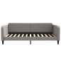 vidaXL Tagesbett Ausziehbar mit Schubladen Taupe 100x200 cm Stoff vidaXL Tagesbett Ausziehbar mit Schubladen Taupe 100x200 cm Stoff