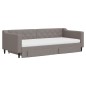 vidaXL Tagesbett Ausziehbar mit Schubladen Taupe 90x200 cm Stoff vidaXL Tagesbett Ausziehbar mit Schubladen Taupe 90x200 cm Stoff
