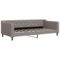 vidaXL Tagesbett Ausziehbar mit Schubladen Taupe 90x200 cm Stoff vidaXL Tagesbett Ausziehbar mit Schubladen Taupe 90x200 cm Stoff