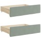 vidaXL Tagesbett Ausziehbar mit Schubladen Hellgrau 90x190 cm Samt vidaXL Tagesbett Ausziehbar mit Schubladen Hellgrau 90x190 cm Samt
