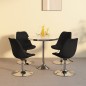 Esszimmerstühle 4 Stk. Drehbar Schwarz Stoff Esszimmerstühle 4 Stk. Drehbar Schwarz Stoff