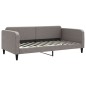 vidaXL Tagesbett Ausziehbar mit Schubladen Taupe 100x200 cm Stoff vidaXL Tagesbett Ausziehbar mit Schubladen Taupe 100x200 cm Stoff