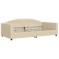 vidaXL Tagesbett Ausziehbar mit Schubladen Creme 100x200 cm Stoff vidaXL Tagesbett Ausziehbar mit Schubladen Creme 100x200 cm Stoff