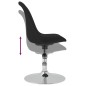 Esszimmerstühle 4 Stk. Drehbar Schwarz Stoff Esszimmerstühle 4 Stk. Drehbar Schwarz Stoff