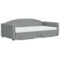 vidaXL Tagesbett Ausziehbar mit Schubladen Hellgrau 100x200 cm Stoff vidaXL Tagesbett Ausziehbar mit Schubladen Hellgrau 100x200 cm Stoff
