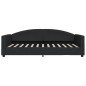 vidaXL Tagesbett Ausziehbar mit Schubladen Schwarz 100x200 cm Stoff vidaXL Tagesbett Ausziehbar mit Schubladen Schwarz 100x200 cm Stoff
